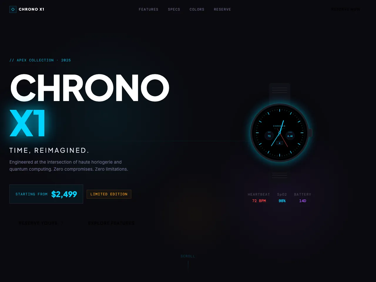 A product page made from a product sheet